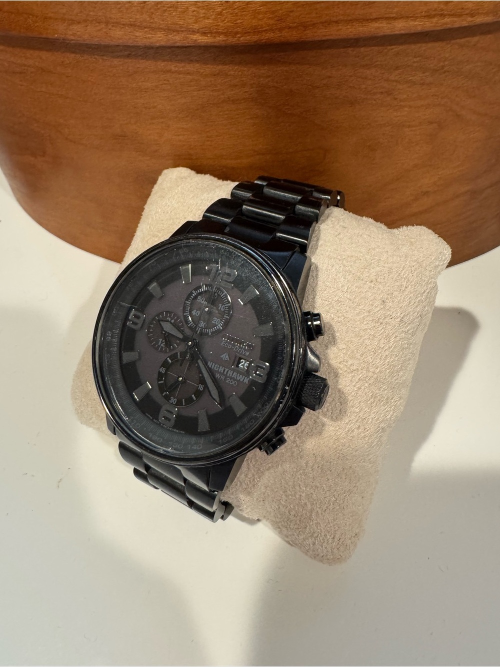 All-Black Chronograph Wristwatch